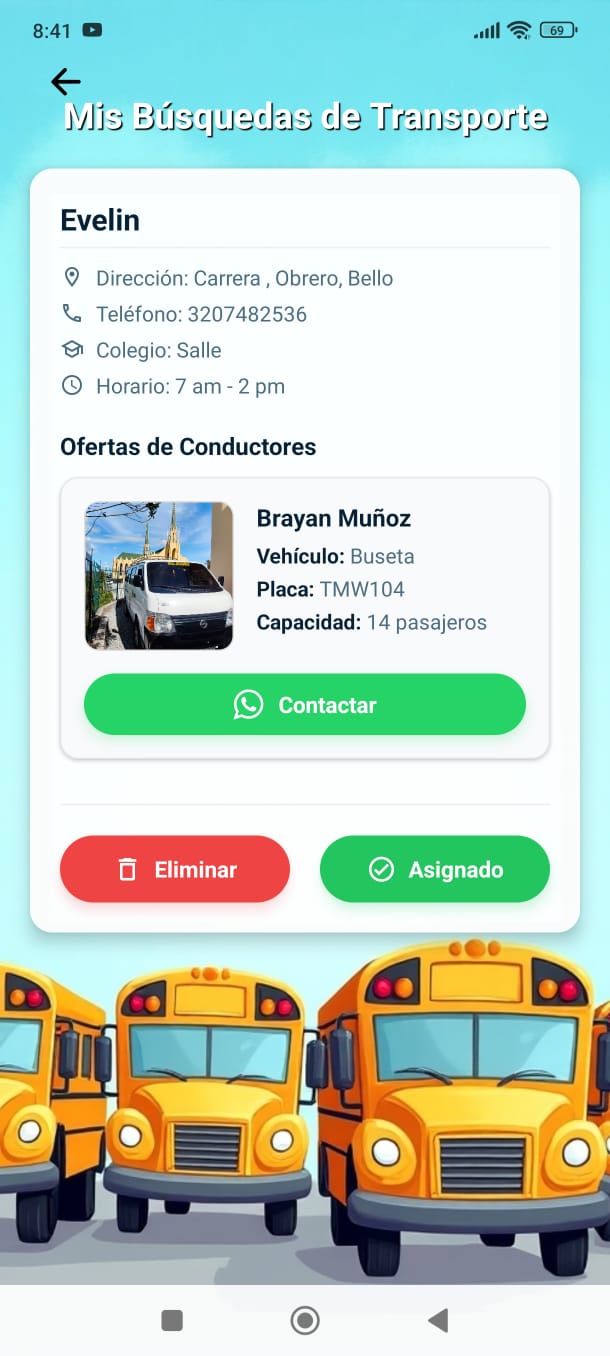 TesApp Lista de Transportistas